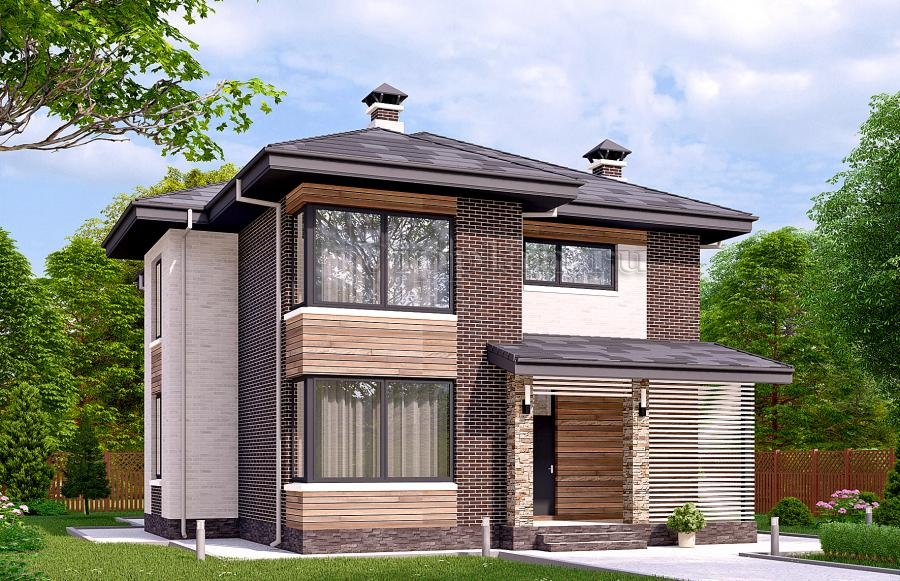 Двухэтажный дом со столовой, пятью спальнями и террасой.